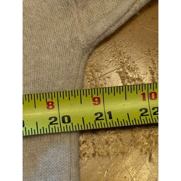 Scott And Scott London Bobble Sleeve Cashmere Sweater Turtleneck Beige Size Larg - Picture 11 of 12